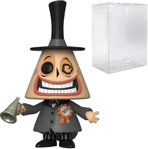 Miniatura 7 de POP Disney The Nightmare Before Christmas Mayor con megáfono Funko POP figura de vinilo con funda protectora compatible POP Box, multicolor, 3.75