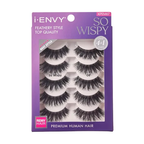 Miniatura 13 de i-ENVY - 5 pares de pestañas postizas Demi Wispies (1 paquete), cabello 100% humano de calidad premium, pestañas esponjosas y plumosas con volumen