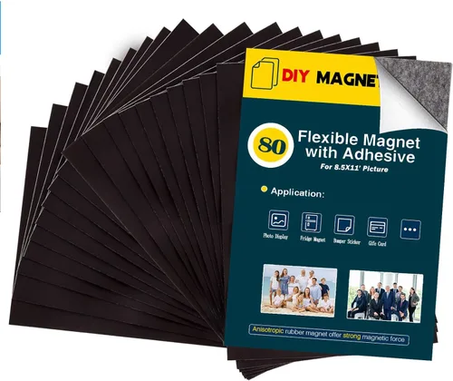 Miniatura 22 de Hojas magnéticas adhesivas para tamaño carta de 8.5 x 11 pulgadas (paquete de 8), hojas magnéticas con adhesivo autoadhesivo para el hogar