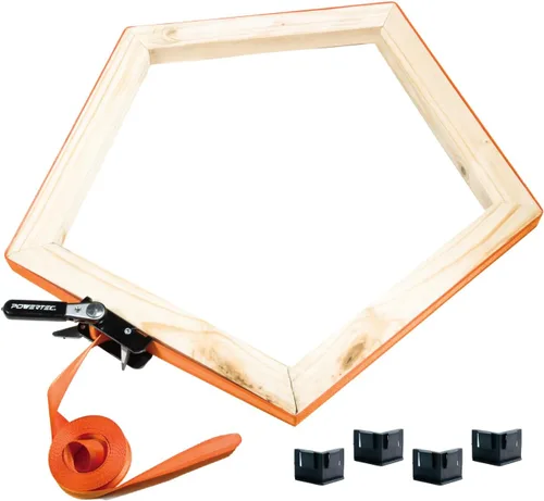 Miniatura 9 de POWERTEC Abrazaderas de correa para carpintería – Abrazaderas de banda de liberación rápida con mango ergonómico, abrazadera de marco de fotos
