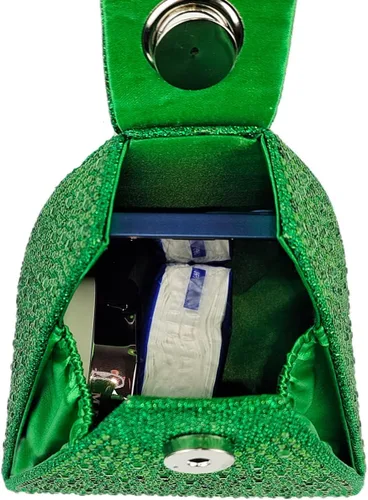 Miniatura 6 de Bolso de noche único con diamantes de imitación para mujer, bolso de mano triangular