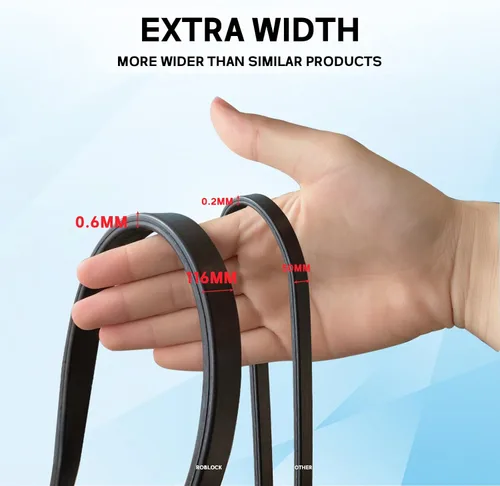 Miniatura 7 de ROBLOCK Cuerdas elásticas de 15 pulgadas con ganchos con 150% de elasticidad máxima, correas de lona de goma 100% EPDM con ganchos en S prensados