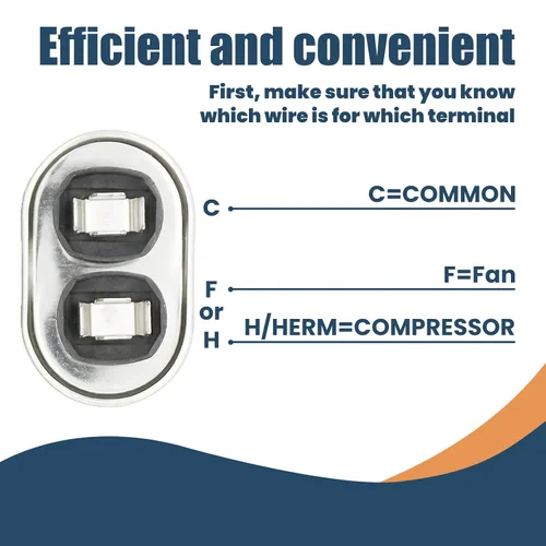 Miniatura 4 de Condensador Mfd Actualizado de 7.5 ±6% 370V/440V Condensador de Funcionamiento y Arranque Ovalado para Motor de CA o Arranque de Ventilador y Bomba