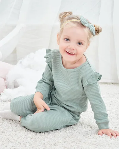 Miniatura 26 de Renotemy Conjunto de ropa para bebé recién nacida, para otoño e invierno, manga larga, pantalones, lindo conjunto de ropa para bebé niña