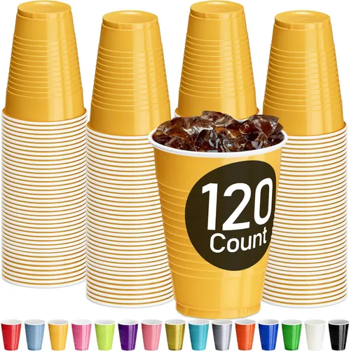 Miniatura 27 de DecorRack - Vasos desechables y reutilizables de 12 onzas para fiestas de cumpleaños, despedidas de soltera, campamentos, eventos en interiores y al