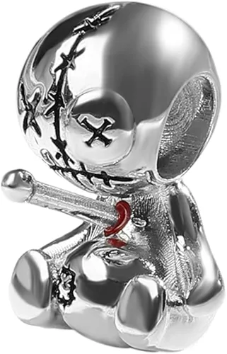 Miniatura 7 de GNOCE Dije de muñeca Voodoo de plata de ley 925 con dije de cuentas para mujer pulseracollar regalos de Halloween para niñas esposa hija Plata