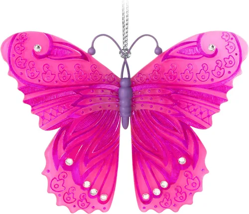 Hallmark Keepsake Adorno de Navidad 2023, mariposas brillantes