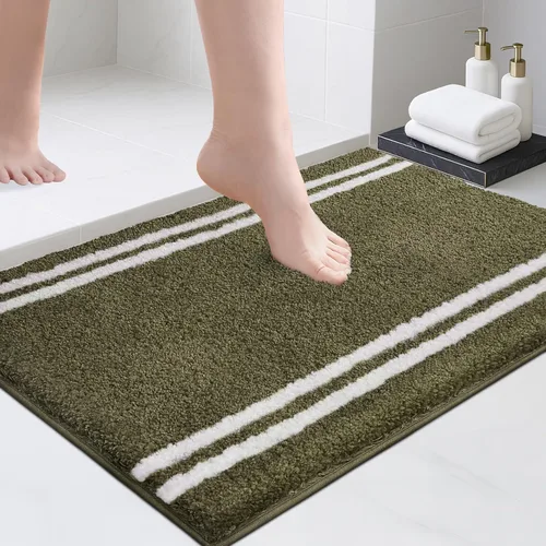 Miniatura 44 de PURRUGS Alfombra de baño antideslizante, lavable a máquina, 20 x 24 pulgadas, en forma de U, súper absorbente y de secado rápido, tapete de baño