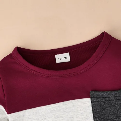 Miniatura 22 de Ropa de otoño e invierno para bebé, trajes de niño pequeño, sudadera de manga larga, sudadera de retazos y pantalones, 2 piezas, 12 meses a 5 años