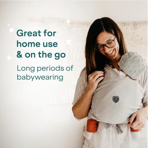 Miniatura 9 de Koala Babycare Portabebés Envolvente para Bebé, Fácil de Usar Como una Camiseta - Portabebés Original para Recién Nacido hasta Niño Pequeño - Gris