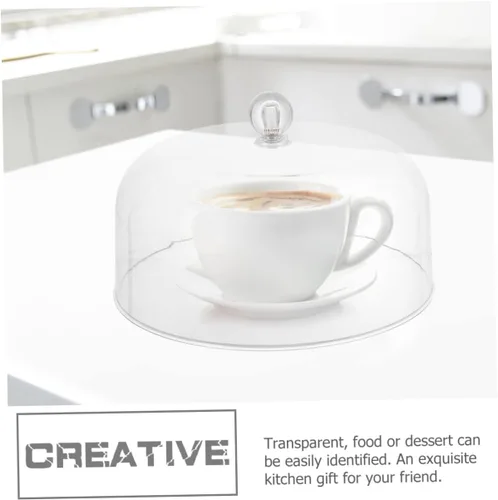 Miniatura 8 de SHOWERORO 2 cubiertas acrílicas para tartas, cúpulas de postre multifuncionales, protector de alimentos reutilizable para uso diario para fiestas