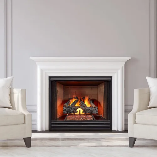 Miniatura 6 de HearthSense CSW18HVL - Juego de troncos para chimenea ventilada de gas natural con encendido por cerilla, 45000 BTU, calienta hasta 1650 pies