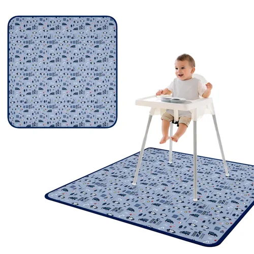 Miniatura 16 de BapronBaby Adventure Awaits - Tapete impermeable para debajo de sillas altas, suelos, mesas, tiempo de juego o artes y manualidades, lavable a