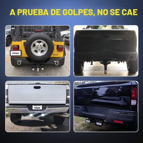 Miniatura 5 de Nilight 2 módulos LED de 4 pulgadas de 60 W con soportes de montaje de enganche de remolque de 2.5 pulgadas, luces LED de respaldo de reversa
