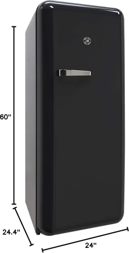 Miniatura 10 de BRAMA Refrigerador retro con congelador superior, 9.9 pies cúbicos, refrigerador completo para apartamento, condominio, casa, cocina, 24 pulgadas
