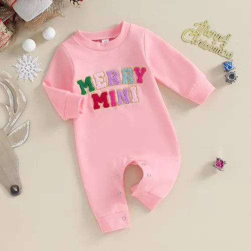 Miniatura 52 de FYBITBO Ropa de bebé niño niña Santa manga larga mono mameluco recién nacido primera Navidad traje de una pieza