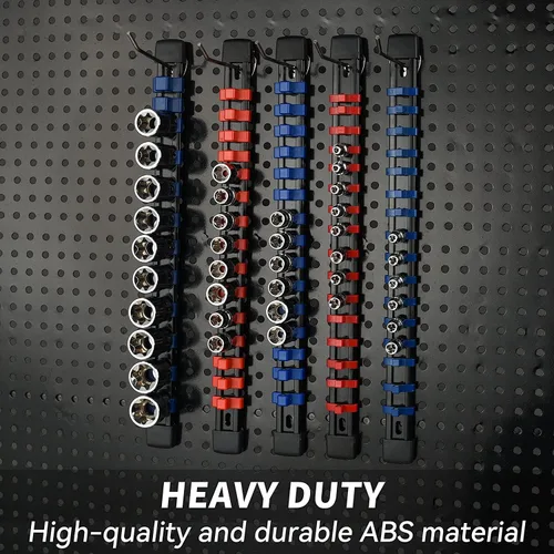 Miniatura 8 de Reniteco Juego de organizador de enchufes de 27 piezas, 1/4 pulgadas x 144 clips, 90 clips de 3/8 pulgadas, clips de 1/2 pulgadas x 72 clips, Azul