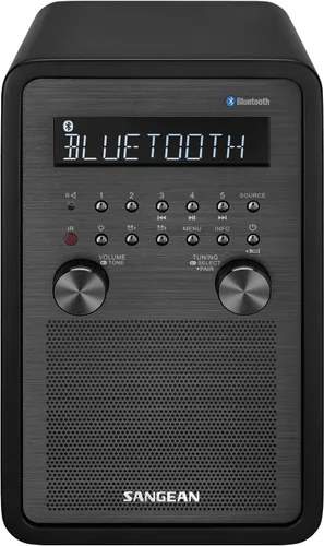 Miniatura 2 de SANGEAN WR-50 AM/FM-RBDS/Bluetooth Madera Gabinete Mesa Top Radio Negro