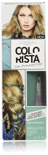 L'Oreal Paris Cabello Color Colorista Color Semi-Permanent Color para Cabello Rubio/Blanqueado., Agua (Aqua)