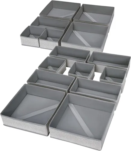 Miniatura 24 de DIMJ Organizador de cajones para ropa, paquete de 6 unidades, organizadores plegables para bebé, organizador de almacenamiento y cómoda