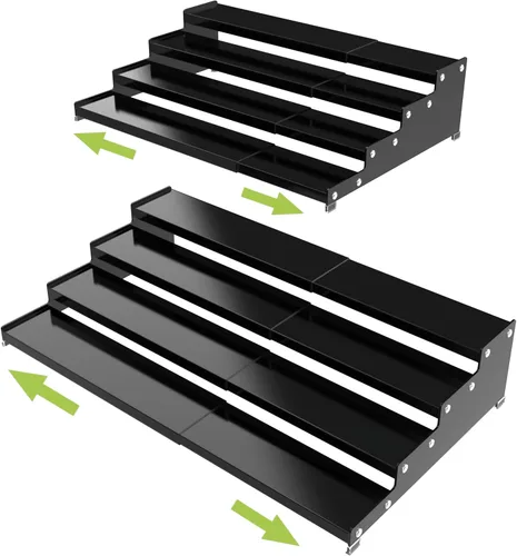 Miniatura 11 de Jojocross Organizador de especias expandible de 4 niveles para gabinete de cocina, diseño moderno y estante de almacenamiento antideslizante que 1