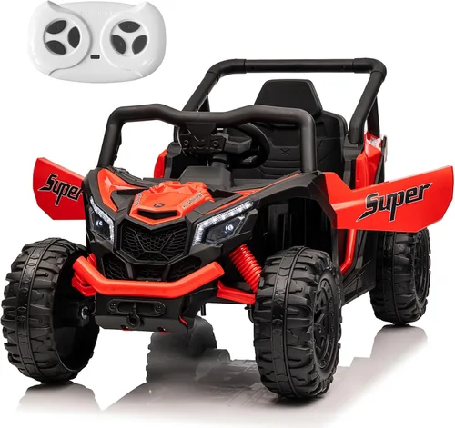 Miniatura 9 de Run Fast 24V vehículo de paseo con control remoto para padres, vehículo de paseo eléctrico para niños de 3 a 5 años, UTV todoterreno, motores 4WD