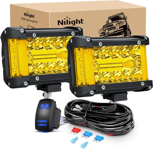 Miniatura 10 de Nilight - Luces LED marinas combinadas de punto de inundación de 4 pulgadas, 2 unidades, luces de navegación, iluminación de cubierta de pontón