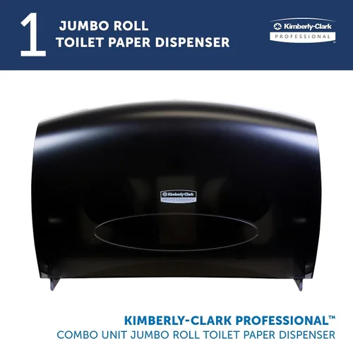 Miniatura 3 de Kimberly Clark - Dispensador profesional de papel higiénico (09551), compatible con rollo estándar con núcleo, color humo (negro), 13.1 x 20.4 x 5.8
