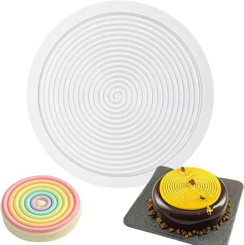 Miniatura 6 de Molde redondo de silicona Tourbillon para hornear círculo, diámetro de disco de 15 cavidades, 2 pulgadas