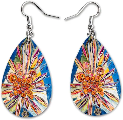 Miniatura 30 de Maureen Claffy Artist Collection Compassion Teardrop Dangle Earrings Set Cute Girls Womens Jewelry Earings Holiday Gifts Summer Decorations