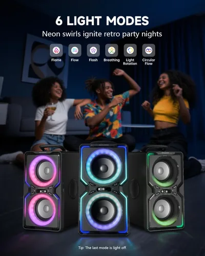 Miniatura 13 de Hotlemon Altavoz Bluetooth grande: 240 W pico potente sonido fuerte con graves profundos, tiempo de reproducción de 15 horas, carga rápida, TWS