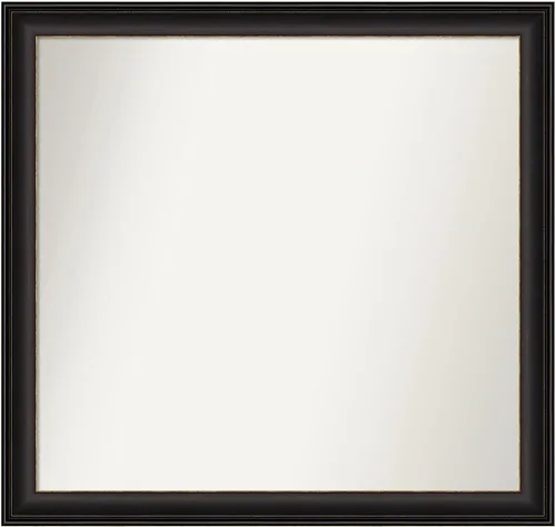 Miniatura 232 de Amanti Art Espejo de baño de bronce para sobre el fregadero, 24 x 24 pulgadas, espejo cuadrado de bronce Lara para tocador, marco de madera