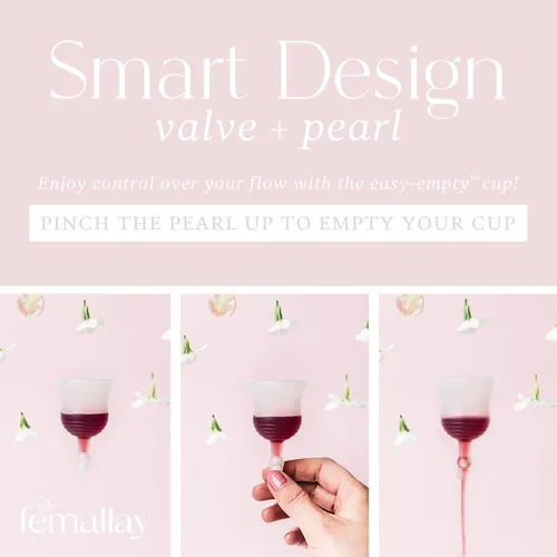 Miniatura 4 de Femallay Taza menstrual fácil de vacía, taza menstrual de silicona sin BPA, especialmente diseñada, fácil de vacía y fácil de limpiar, productos