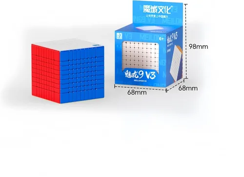 Miniatura 2 de LiangCuber Cubo de velocidad Moyu Meilong V3 9 x 9 sin calcomanías, Meilong 9x9 V3 Puzzle Cube 2.579 in versión actualizada
