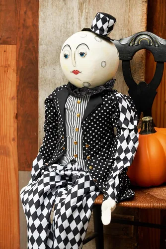 Miniatura 2 de GALLERIE II Aruna Moon in Suit & Top Hat Joe Spencer Gathered Traditions - Muñeca de arte suave, otoño, cosecha, Halloween, espeluznante, figura