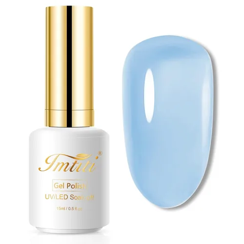Miniatura 27 de Esmalte de uñas de gel con purpurina, 0.5 fl oz, color rosa brillante, de remojo, con LED, UV, kit de esmalte de uñas de gel para manicura en salón