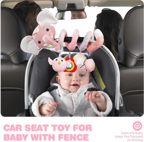 Miniatura 3 de Jollybaby Juguetes para Cuna, Cochecito y Asiento de Auto para Bebé de 0-3-6-9-12 Meses, Juguetes Sensoriales Colgantes para Tiempo Boca Abajo
