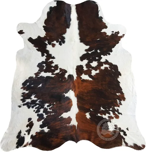 Sunshine Cowhides Alfombra de piel de vaca auténtica, alfombra gruesa y rústica para sala de estar, dormitorio, oficina o decoración, acento Espina