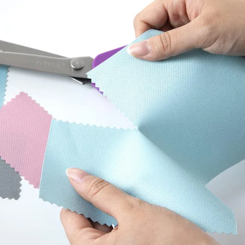 Miniatura 8 de Tijeras de pintar de 9.25 pulgadas, tijeras afiladas de acero inoxidable en zigzag para tela, papel y cuero, agarre cómodo, mango profesional