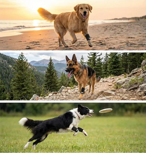 Miniatura 7 de Labra Soporte de pierna delantera para perro, envoltura de compresión con correas ajustables, muñequera para perro para apoyo, manga para piernas