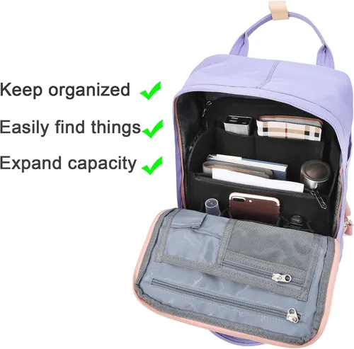 Miniatura 5 de Yoillione Organizador de mochila de fieltro para mujeres y hombres, mochila de viaje grande