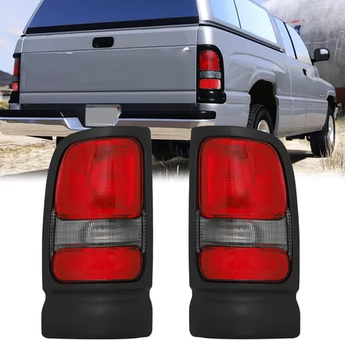 Ensamble de luz trasera MiKaFex compatible con lámparas de freno traseras del lado del conductor y del pasajero para Dodge Ram 1500 2500 3500