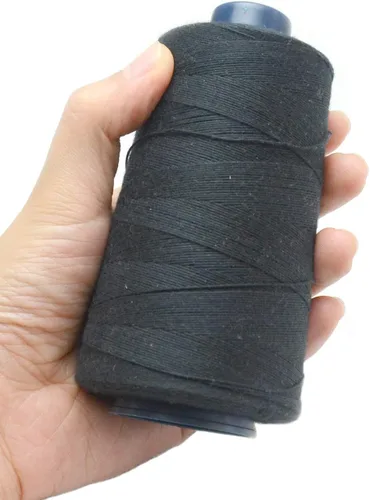 Luwigs Hilo de tejido negro 100% poliéster para hacer pelucas, extensiones de cabello de trama de cabello, 1 unidad (1 unidad, negro)