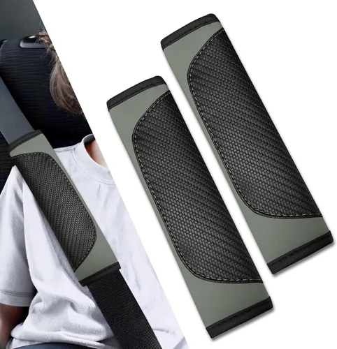 Miniatura 30 de 2 fundas para cinturón de seguridad de automóvil, almohadillas suaves para cinturón de seguridad, fundas para el cuello, protector de correa