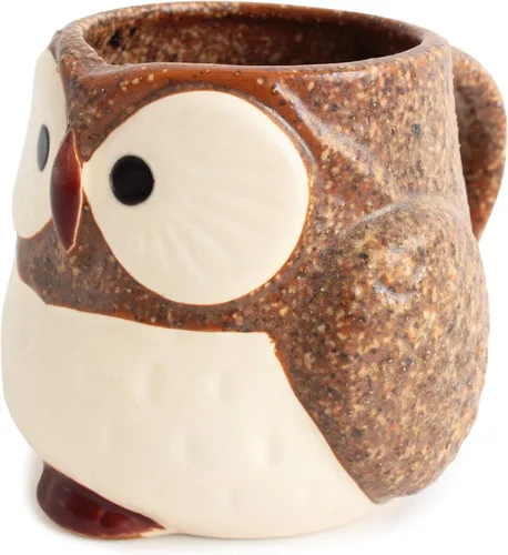 Miniatura 16 de Mino ware - Taza de cerámica japonesa con forma de búho, hecha en Japón (importación de Japón) CPM102 (rosa clavel)