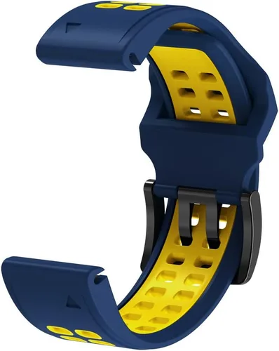 Miniatura 4 de REYDA Correa de silicona compatible con Garmin Fenix 8 Pro/8/E 1.850 in, 0.866 in, correa de reloj de ajuste rápido, suave, flexible, correa de Azul
