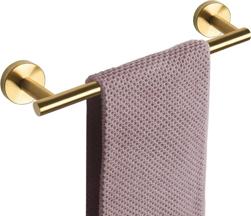 Miniatura 36 de NearMoon - Barra para toallas de baño, soporte de toalla de ducha de acero inoxidable grueso para baño, montado en la pared, longitud total de 12