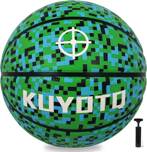 Miniatura 15 de KUYOTQ - Baloncesto para niños, jóvenes y adultos, tamaño 3/4/5/6/7 (22/25.5/27.5/28.5/29.5"), baloncesto premium de goma o cuero sintético