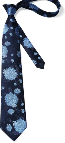 Miniatura 49 de Corbatas florales tejidas clásicas para hombre, corbata cuadrada de bolsillo, corbatas formales para hombres, boda con pañuelo