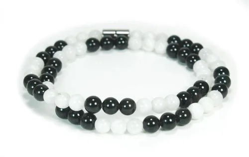 Miniatura 33 de Collar de cristal de obsidiana negra hecho a mano, collar de cuentas de piedras preciosas naturales auténticas, curación, protección, talismán mala